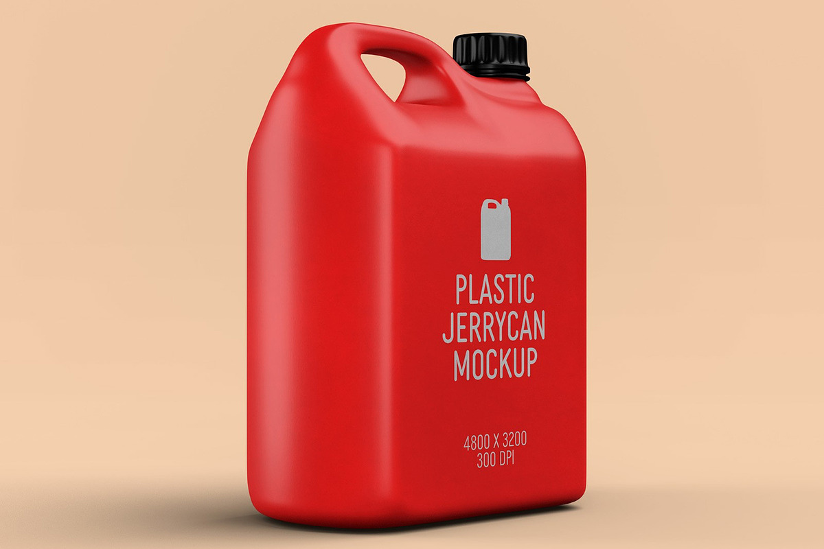 Plastic Jerrycan Mockup, a Cups & Container Mockup by Medialoot (Photo 3 of 6)