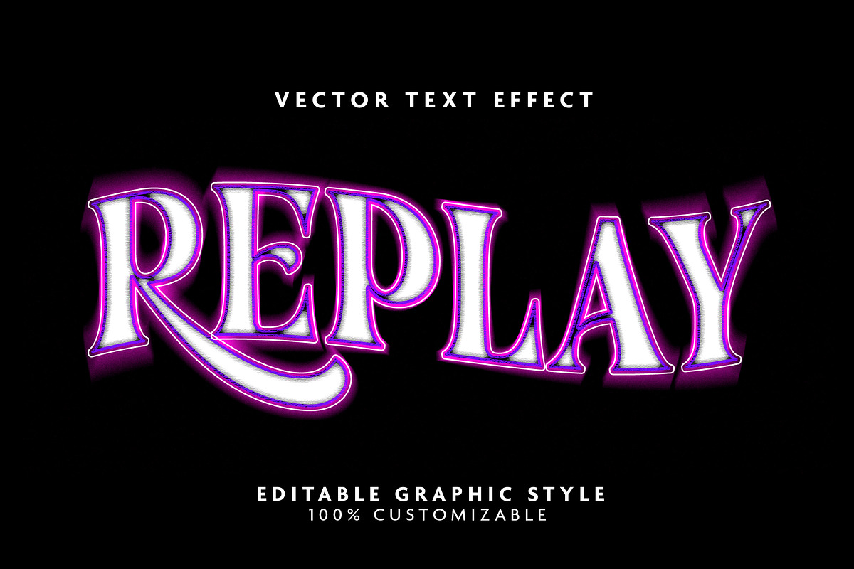 Neon Glowing Bold Text Effect