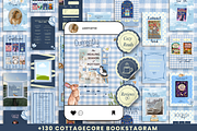 Bookstagram Cottagecore Template, a Social Media Template by PixelBloomClub (Thumbnail 1 of 8)