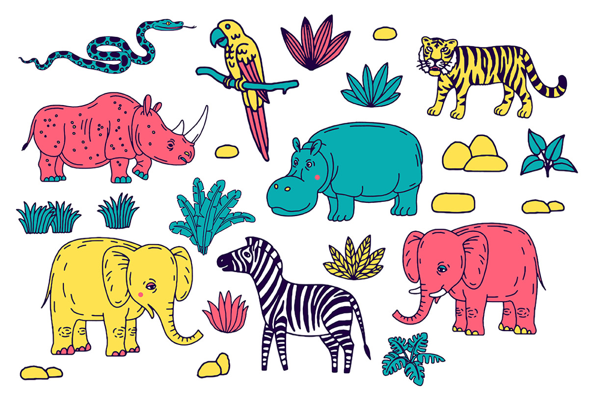 FUNNY JUNGLE 2, an Animal Illustration by Tanya Akhmett (Photo 2 of 10)