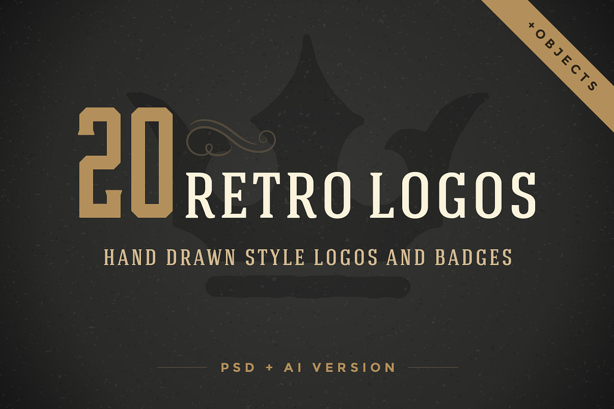 20 hand drawn logos, a Branding & Logo Template by Vasya Kobelev