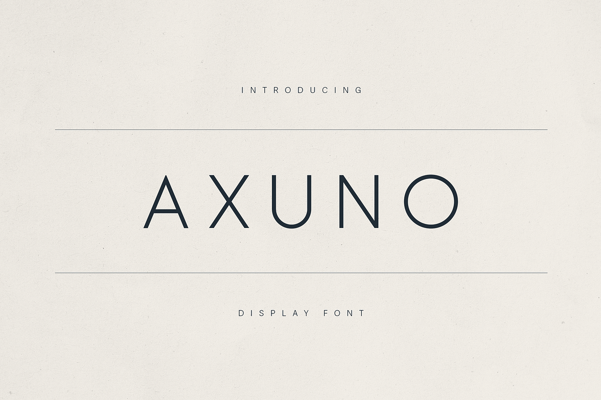 Axuno – Minimal & Elegant Font, a Sans Serif Font by Only Fonts (Photo 1 of 11)
