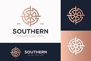Elegant Linear Circle Shape Compass, a Branding & Logo Template by Signatoro (Thumbnail 1 of 4)