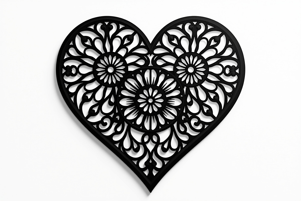 Layered Heart Mandala with Floral, an Illustration by Amazin_art (Photo 4 of 16)