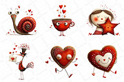 Quirky Valentine Whimsical Love Clip, an Illustration by DreamPrint404 (Thumbnail 6 of 6)