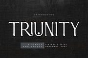Triunity Vintage Display Font, a Handwritten Font by Fannan Studio (Thumbnail 1 of 6)