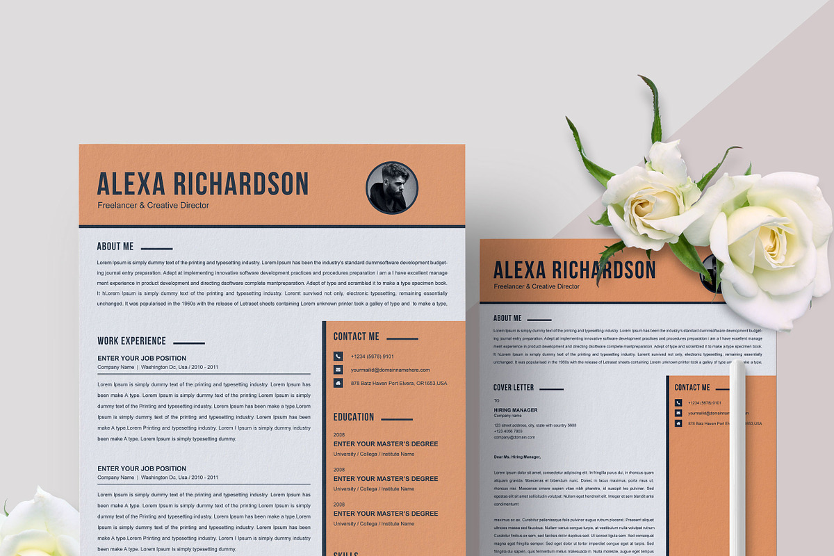 Modern Resume / CV Template, a Resume Template by X-Type (Photo 4 of 5)