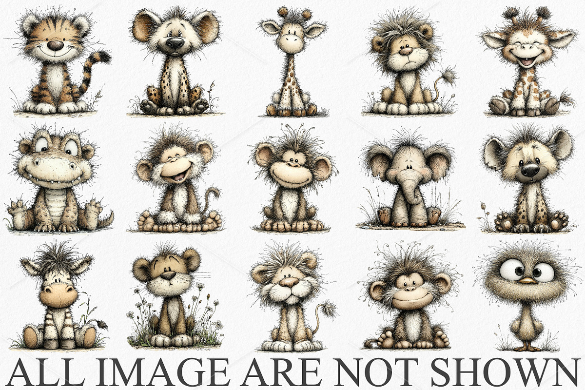 Watercolor Safari Jungle Animals PNG, a Seasonal Illustration by Canvas Craft (Photo 4 of 10)