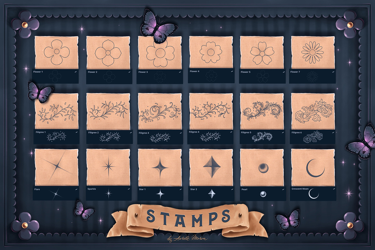 Whimsical Lettering Toolkit, a Brush Add-On by Aurelie Maron (Photo 7 of 15)
