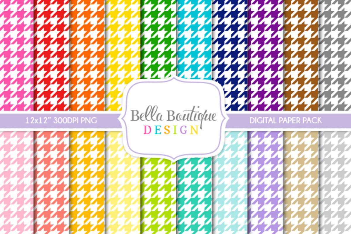 Seamless Houndstooth Patterns, a Pattern Graphic by Bella Boutique Design