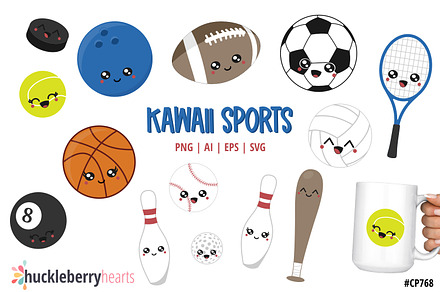 Kawaii Sports Clipart