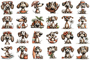 Whimsical Summer Dachshund Dog, a Seasonal Illustration by designcity5 (Thumbnail 2 of 5)