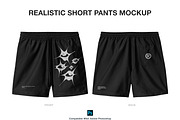 Realistic Short Pants Mockup, a Bottom Mockup by Irhasalfahad (Thumbnail 1 of 5)