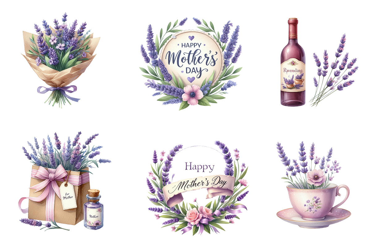 Lavender Pamper Time Clipart, an Illustration by CreationArt (Photo 3 of 7)