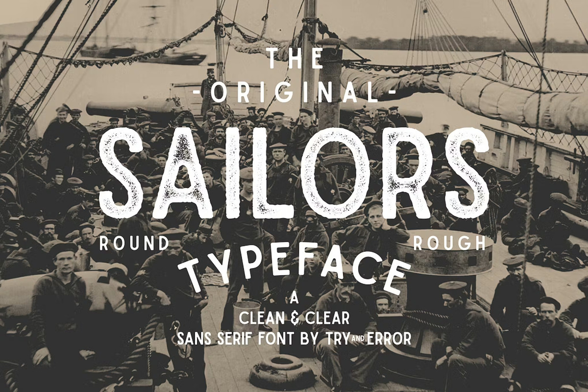 Sailors Font, a Sans Serif Font by vincentillustrator (Photo 2 of 7)