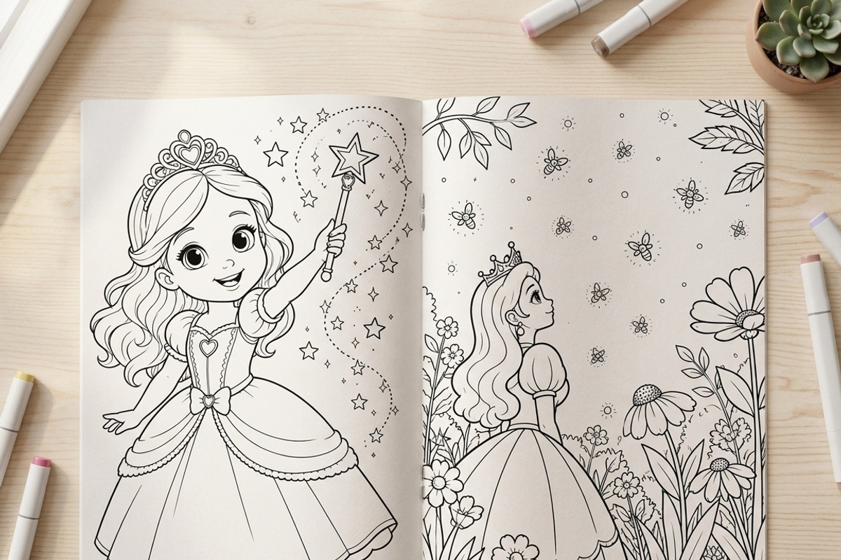 Magical Princess Coloring Book Vol33, a Person Illustration by ikarifq shop (Photo 5 of 7)