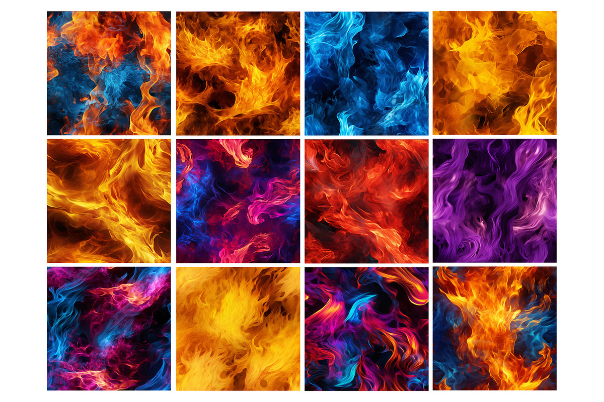 Fire Flame Seamless Pattern, a Pattern Graphic by Forhadx5 (Photo 6 of 13)