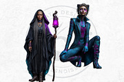 Urban Neon Witches Cliparts, a Person Illustration by ThatsDesignArt (Thumbnail 6 of 12)