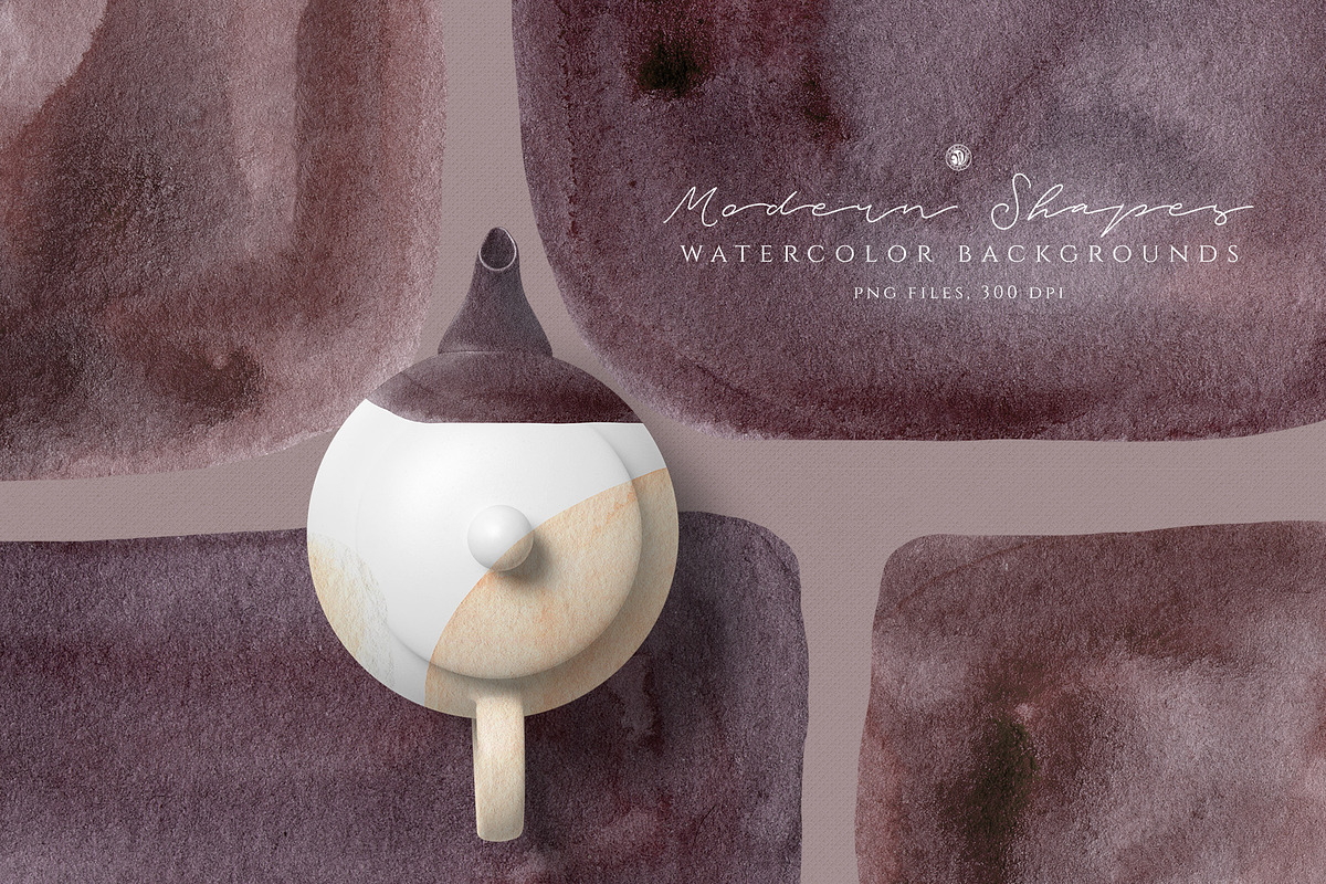 Watercolor Backgrounds Modern Shapes, an Object Graphic by Webvilla Studio (Photo 4 of 5)
