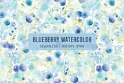 BLUEBERRY Seamless Pattern, a Pattern Graphic by AYAKA Studio Co. (Thumbnail 1 of 9)