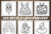 Kawaii Daydream Cute Coloring Book, an Education Illustration by Design Station (Thumbnail 2 of 5)