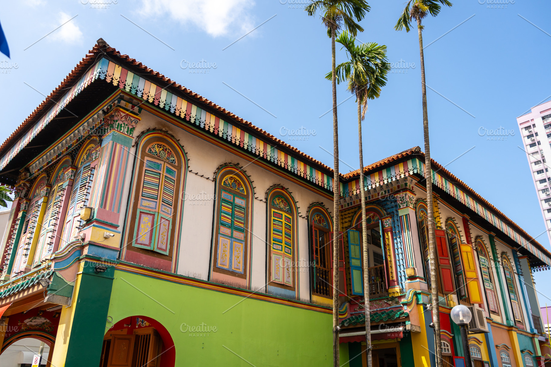 Colorful House of Tan Teng Niah in Little India, Singapore, an Architecture Photo by GoodGoods