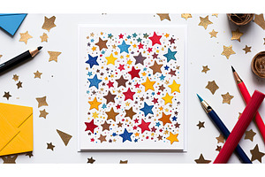 craft star stamp ai generated, a Background Photo by pikepicture