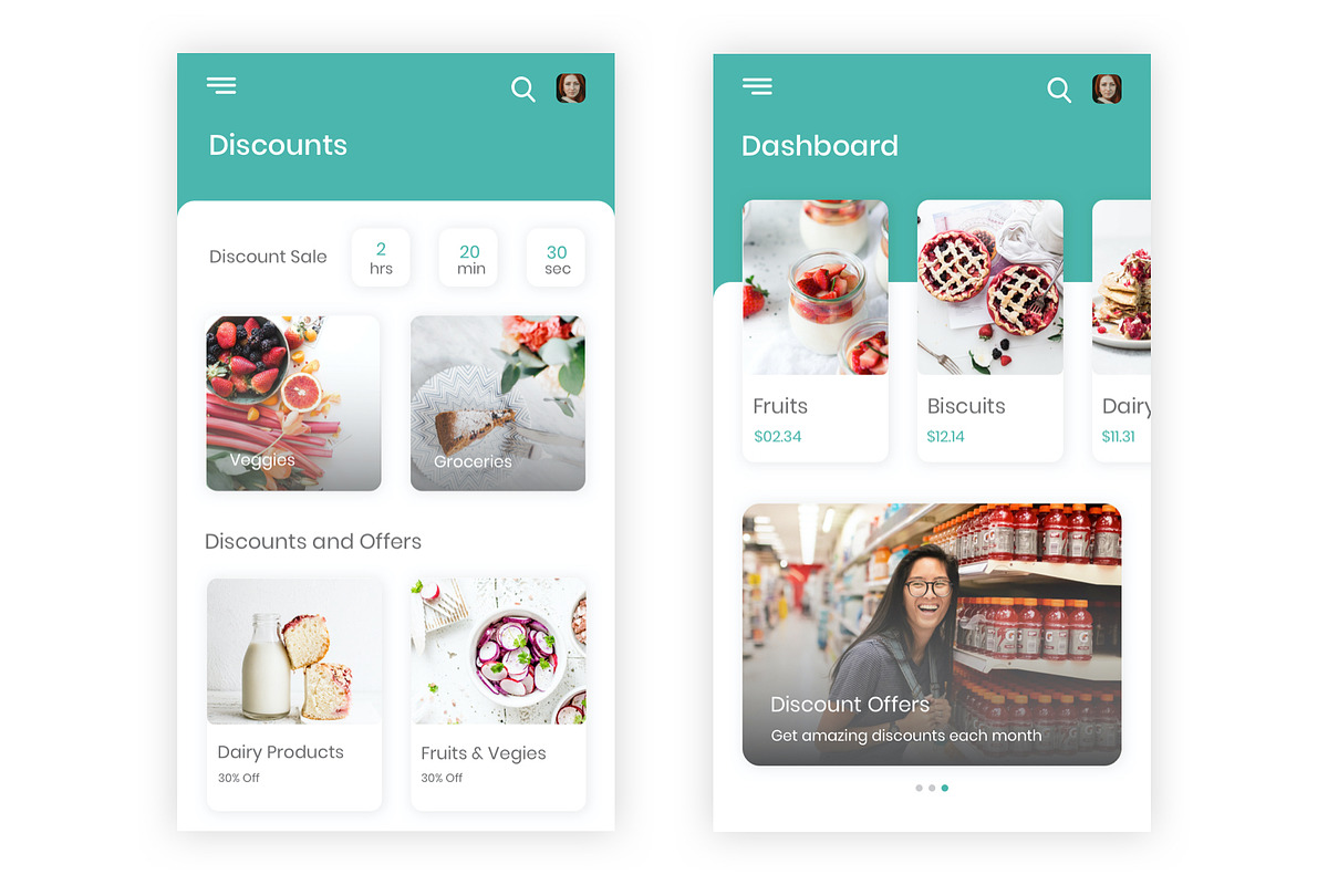 Emart -Grocery Shopping Adobe XD App, an UI Kit Template by themelove (Photo 10 of 10)