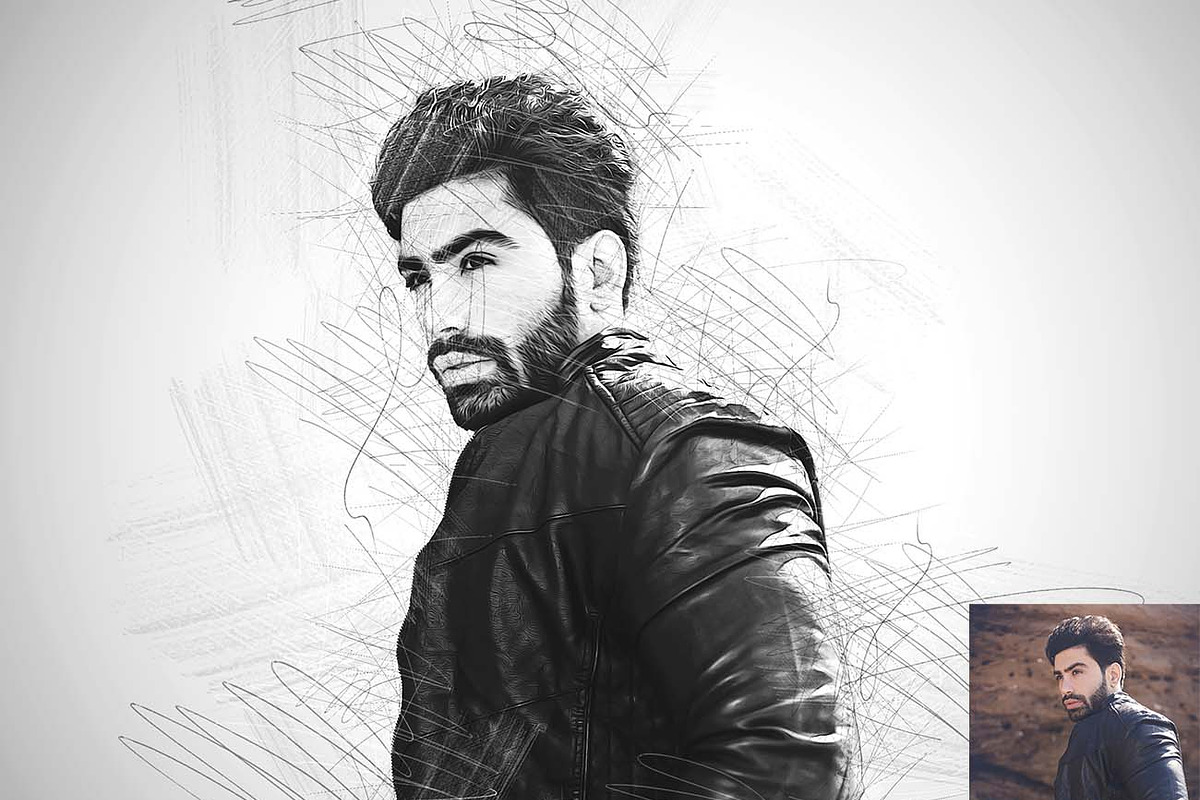 Concept Pencil Sketch Ps Action, an Action Add-On by Studio Retouch (Photo 10 of 12)