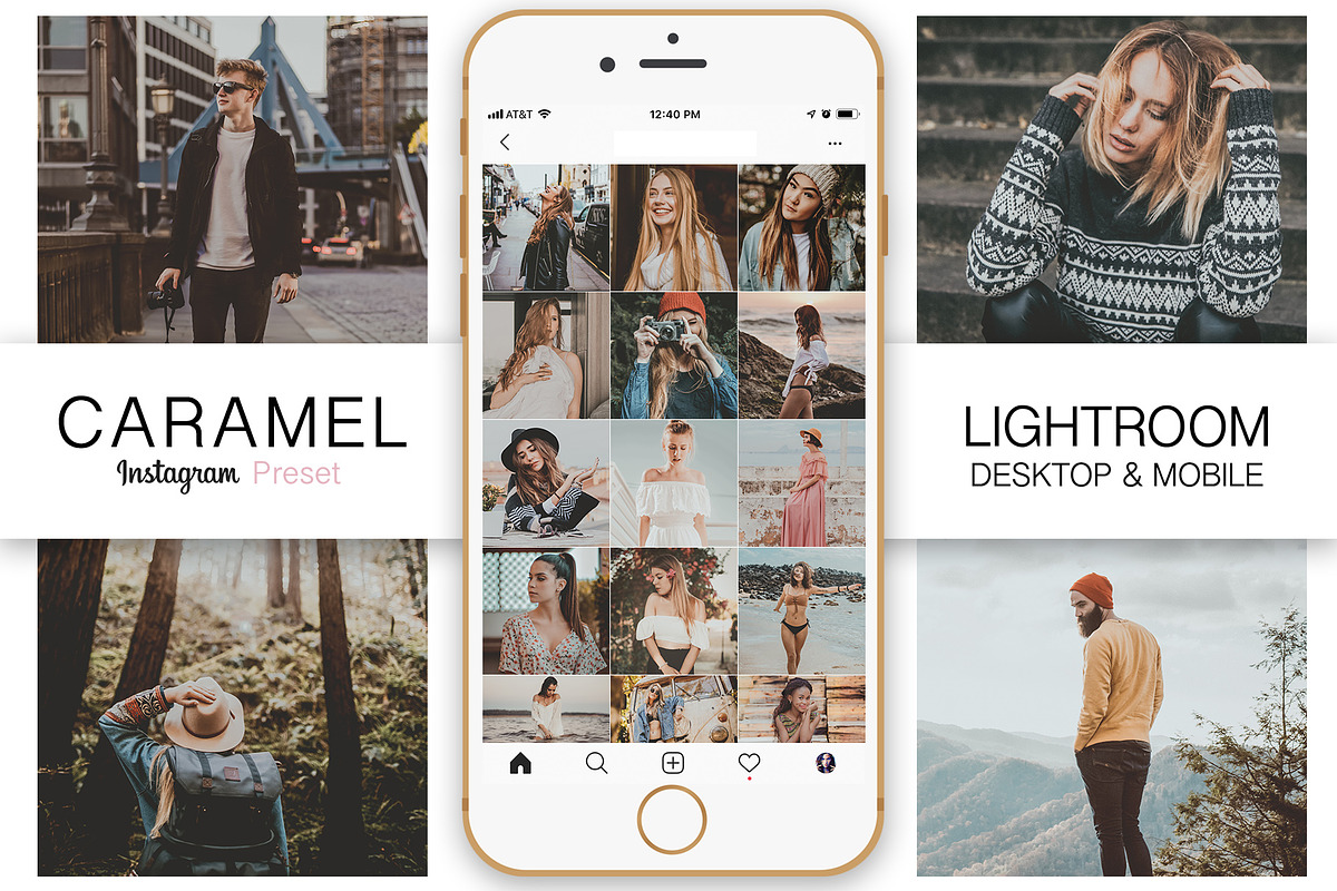 Caramel Instagram Blogger Preset, an Action Add-On by Design Aesthetic (Photo 1 of 7)