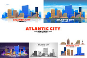 Atlantic City New Jersey skyline, an Illustration by Sky and glass (Thumbnail 1 of 6)