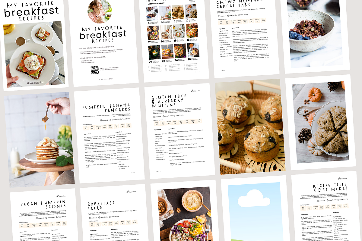 BUNDLE 4 Canva Cookbooks Templates, a Magazine Template by DeLaGranSiete (Photo 4 of 7)