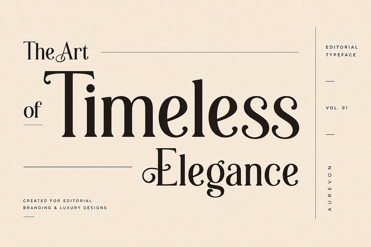 Aurevon – Elegant Serif Typeface, a Serif Font by Wow Magic (Photo 3 of 4)