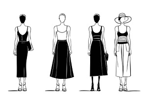 fashion models summer sketch