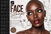 African Face Stamp for Procreate, a Brush Add-On by sundrameda (Thumbnail 1 of 7)