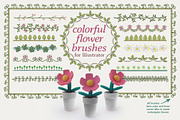 18 Colorful flower brushes, a Brushes & More by javi.ruiz (Thumbnail 1 of 5)