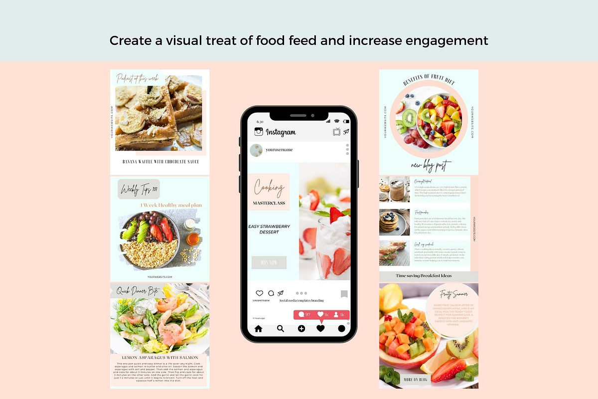 Food Instagram Template Bundle, a Social Media Template by Deepa Template Studio (Photo 14 of 17)