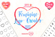 Feminine Logo Creator Kit - Hearts, a Branding & Logo Template by Pulp Creative Studios (Thumbnail 1 of 9)