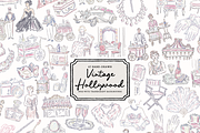 Old Hollywood Clipart, Vintage Set, an Object Illustration by The October Creative (Thumbnail 1 of 15)