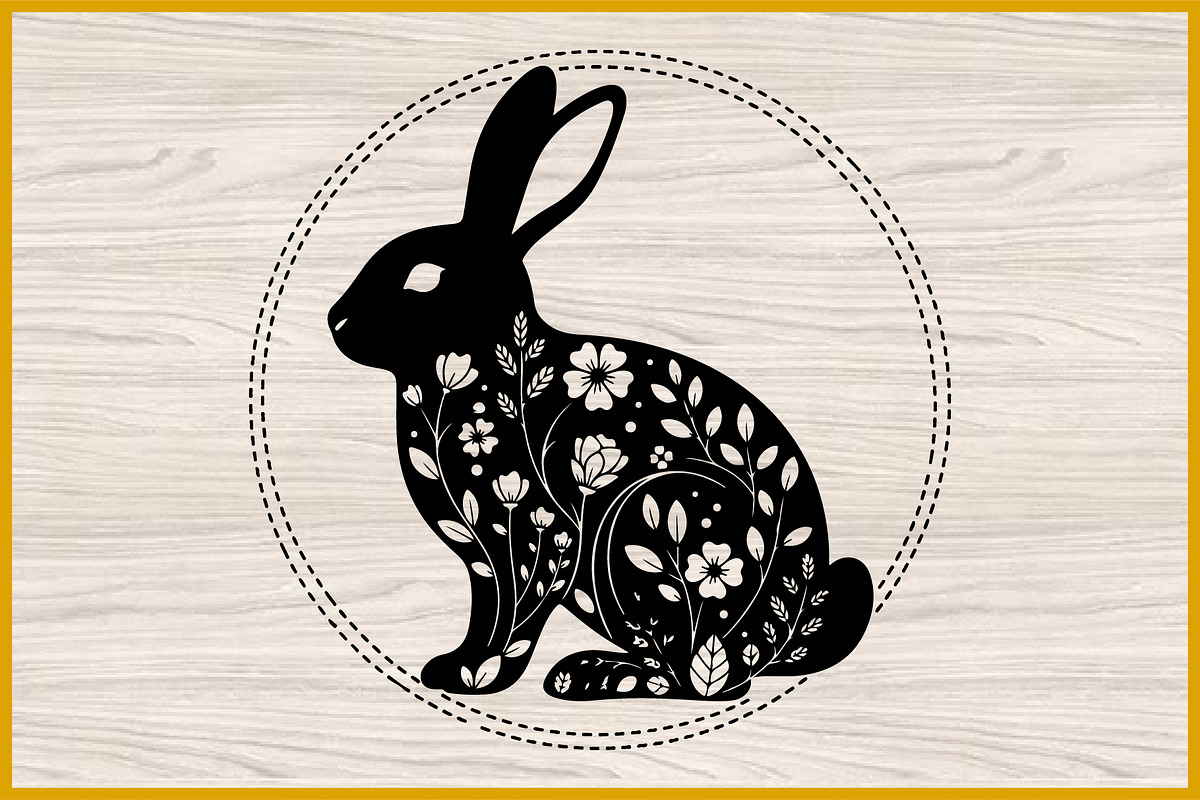 20 Floral Easter Bunny SVG Bundle, an Animal Illustration by Artivon (Photo 3 of 4)