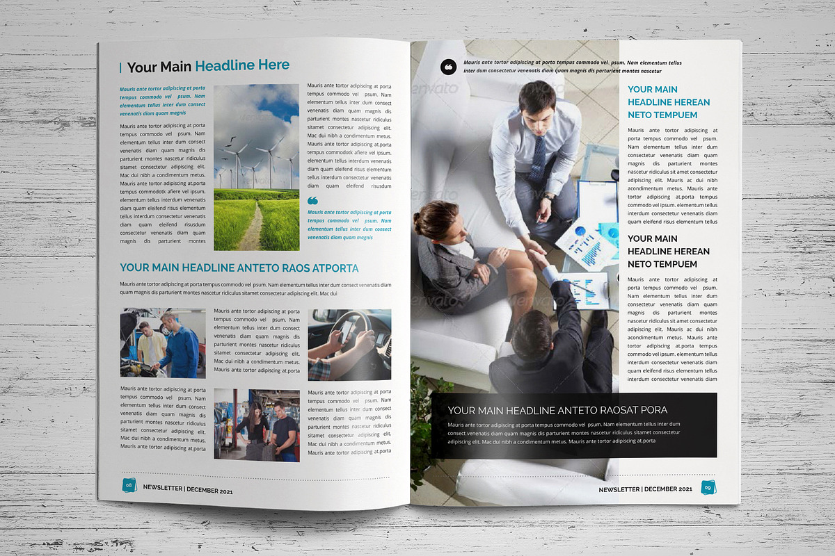 Business Newsletter Template v3, a Brochure Template by JanySultana (Photo 5 of 12)