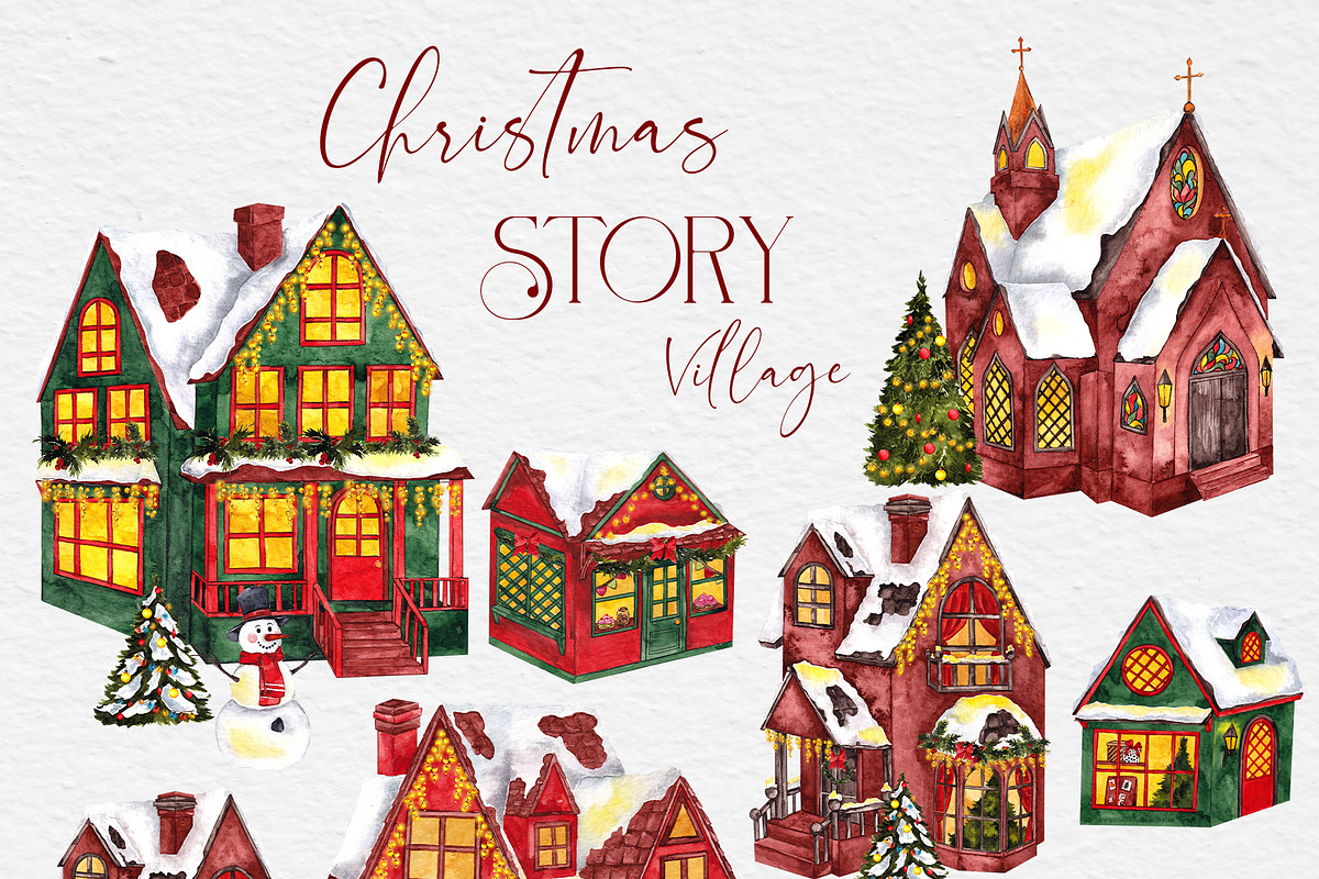 Christmas Story. Watercolor graphic, an Object Graphic by ma_i_vi (Photo 6 of 12)
