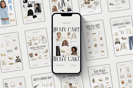 LTK Fashion Canva Story Templates, a Social Media Template by Aesthetic Design Studio