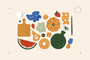 Charcuterie illustrations, a Food Illustration by adehoidar (Thumbnail 4 of 11)