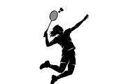 60 Badminton Player Smash Silhouette, a Person Illustration by Amazin_art (Thumbnail 21 of 37)