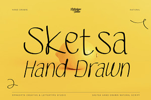 Sketsa Hand Drawn Natural Script, a Script Font by Lettertype Studio