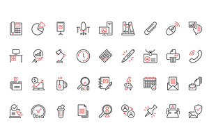 Office communication icons, an Object Illustration by Lemberg Vector