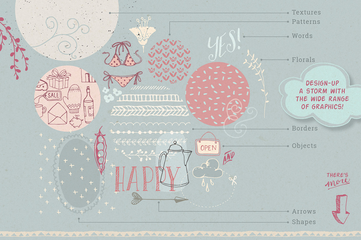 Sketched! Hand drawn graphic toolkit, a Decorative Illustration by Lisa Glanz (Photo 2 of 6)