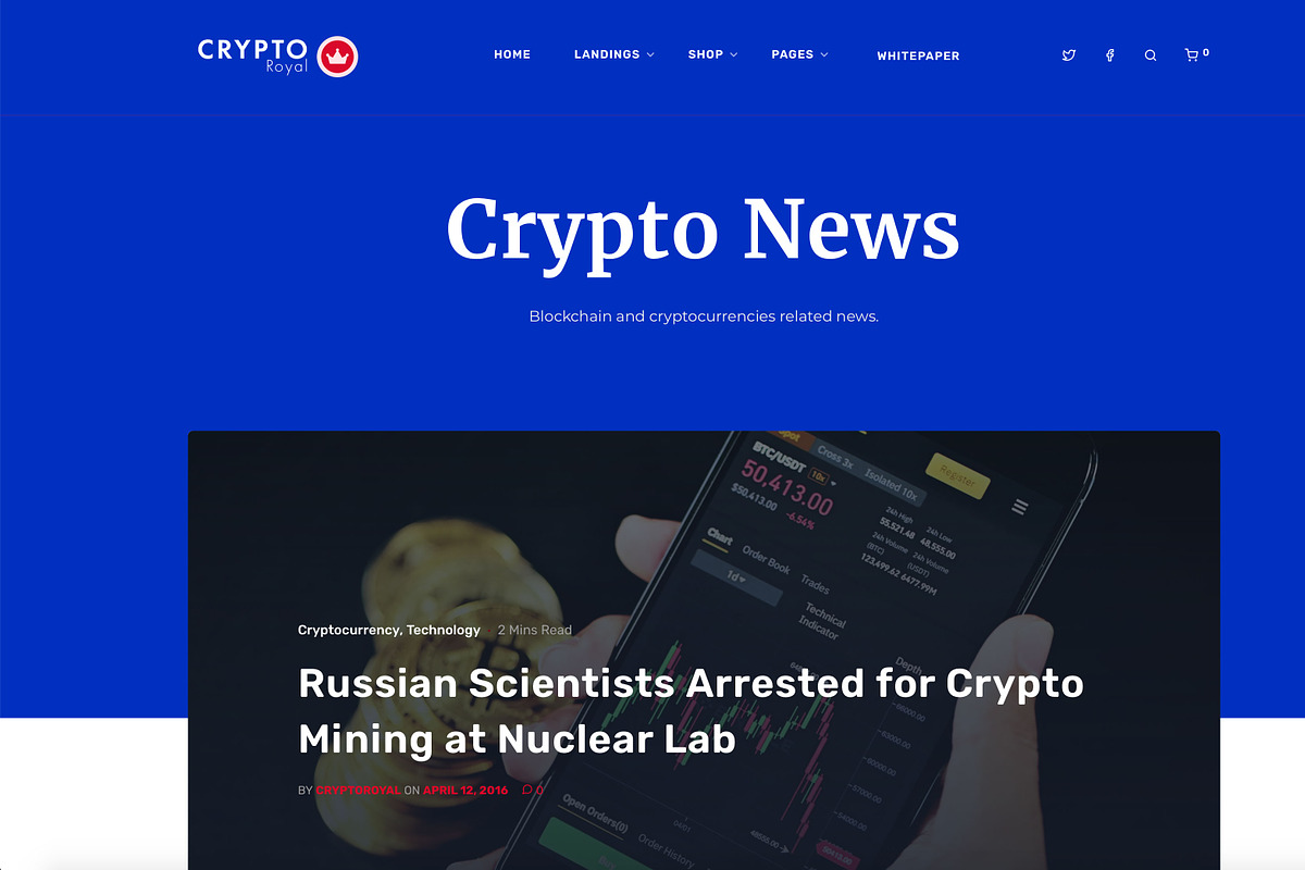 CryptoRoyal - Cryptocurrency Theme, a WordPress Template by FantasyThemes (Photo 5 of 6)