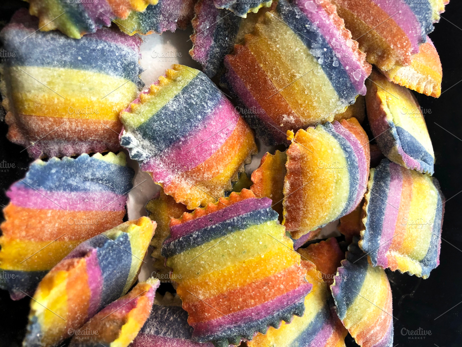 Rainbow ravioli, a Food & Drink Photo by Natalia Flurno